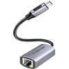 LENTION Adattatore da USB C a Ethernet, Convertitore LAN Cablato da RJ45 a Type-C Gigabit 1000M per 2016-2024 MacBook Pro 13/14/15/16, Nuovo Mac Air/iPad Pro/Surface, Chromebook(CU604, Grigio)