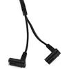 ZBLZGP Cavo di alimentazione AC IEC320 C8 a 2 X C7 Y, figura IEC 8 maschio a 2 femmine, cavo di alimentazione AC 1 in 2 uscite, per monitor altoparlanti (C8-2x C7, angolo ribasso)