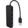 tiyiyok Hub Usb 3.0, Adattatore Usb, 4 Porte Ad Alta Velocità, Velocità di Trasferimento Dati Ultraveloci Fino a 5 Gbps, Prolunghe per Laptop, Desktop, Dischi Rigidi Esterni e Pc Multiporta