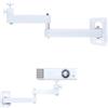 MxSplorion Supporto per proiettore da parete, multi-angolo, supporto per proiettore in metallo, con interfaccia a vite da 1/4, supporto per proiettore da soffitto per home theater, sala giochi