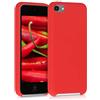kwmobile Back-cover compatibile con Apple iPod Touch 6G / 7G (6a e 7a generazione) Back Cover Soft Case gommata in morbido silicone TPU - rosso