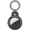 Wewoo Custodia Anti-Chute in fibra di carbonio di forma rotonda, con anello portachiavi per AirTag (Nero)