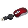 KeautFair Mini mouse cablato retrattile cavo di 70 cm, 1600 DPI portatile compatto per viaggi e piccole mani dei bambini per computer portatile/PC/computer, bambini ragazzi e ragazze regalo (rosso)