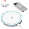 Huaqmok Caricatore Wireless, Magnetico Wirelss Charger 15W Caricabatterie Senza Fili Ricarica con LED 1.5M Cavo Compatibile con iPhone 17/16/15/14/13/12 Series, Air-Pods 3/Pro/Pro