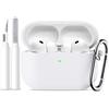 Mastten Masten Compatibile con AirPods Pro 3 Custodia - Case Protettive in Silicone per Apple AirPods Pro 3 Case Cover 2025 - Custodia Morbida a Prova Di Urto con Kit Di Pulizia e Moschettino, Bianco