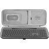 GEEKRIA Custodia per tastiera Geekria, 互換性 con Logitech Signature Slim Solar+ K980, tastiera con trackpad wireless CLVX 1, custodia da viaggio rigida in EVA (grigio scuro)