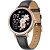 TIFOZEN Smartwatch Donna, 1,27'' HD Orologio Smartwatch Piccolo Rotondo con Cardiofrequenzimetro/SpO2/Sonno/Ciclo Mestruale, 100+ Modalità Sportive/Contapassi Smart Watch per Android iOS, Rosa/Nero