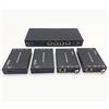 FOURKAY 1x4 HDMI Splitter su Ethernet Cat5/6/7 con 4 ricevitori PoC e HDMI Loop Out. Trasmetti 4K fino a 35m o 1080p a 60m. Estrazione audio digitale e analogica.