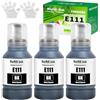 FANSHENG 111 inchiostro Compatibile con Epson 111 Bottiglie di ricarica dell'inchiostro per Ecotank ET-M2170 ET-M1170 ET-M3170 ET-M3140 ET-M1100 ET-M2120 ET-M1120 ET-M1140 ET-M1170 (3 Pack Nero)