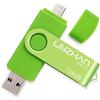 LEIZHAN Chiavetta USB 128GB,Flash Drive USB 2.0 OTG Memory Stick per Telefono Huawei Samsung Android Tablet Mac PC-Verde