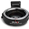 VILTROX EF-E II - Adattatore per obiettivo per auto Focus 0,71 x riduttore focale Booster di velocità con interruttore CDAF/PDAF per obiettivo Canon EF a fotocamera Sony E-Mount A9 A7RIII