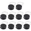 HALJIA 10PCS 2 x CR2032 Generale Moneta Button Cell Battery Holder Socket con Coperchio, Adattatore Della Batteria Clip Socket Holder Container Case Nero con Interruttore on/off e Cavi