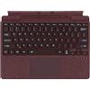 Synchro Bands Tastiera Bluetooth per Microsoft Surface Pro Copilot+ PC (11° Edizione), compatibile con Pro 8 Pro 9 Pro 10/ Pro X Pro 11 Generation, QWERTZ, Trackpad, Ricarica USB, Tedesco (Borgogna)