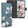 kwmobile Custodia Compatibile con Samsung Galaxy A10 Cover - Portafoglio Pelle Sintetica con Chiusura Magnetica - Porta Carte Magnolie