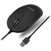 Macally Mouse silenzioso con cavo, sottile e compatto, mouse USB per Apple Mac o Windows PC laptop/desktop, progettato con sensore ottico e interruttore DPI, mouse cablato semplice e confortevole