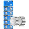 Cotchear 10 batterie a bottone AG13 LR44 L1154 da 1,5 V G13 357 303 SR44 LR1154 a bottone