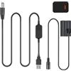 Raeisusp ACK-E2 Cavo di Alimentazione USB per Caricabatterie + DR-400 BG-E2 E2N BP-511 Batteria Fittizia + Adattatore USB per Canon EOS 20D 30D 40D 5D 50D D30 D60