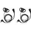 UAYESOK Walkie Talkie D forma auricolare con microfono PTT per Motorola CP100 CP040 CP200 CLS1410 CLS1450 GP208 GP2000 GP3188 Yaesu FT-4XR radio bidirezionale portatile (2 pezzi)