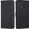RankOne Cover per OPPO Find X3 Lite/OPPO Reno5 5G (6.43 Inches), Custodia Flip Pelle Portafoglio, Magnetica Libro Bumper Cover Case - Nero