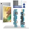 YHX-OU Presa di ricarica per Samsung Galaxy Tab A7 Lite 8.7 SM-T220 Dock Connector Port Charger Port Charger Port Microfono Audio Jack Flex Cavo + Strumento di installazione