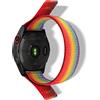 RoYiio Cinturino per Garmin Quatix 8 47mm/Quatix 7 Pro/Tactix 8 47 mm/Fenix8 47mm/7Pro/6Pro, Comodo Adesivi Magici QuickFit 22mm Nylon Cinturino per Descent G2/Fenix E/Epix 2 - Arcobaleno