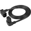 CERRXIAN Cavo di alimentazione IEC 320 C14 ad angolo basso da 1.5 m, cavo di alimentazione PDU da 90 gradi C14 maschio a C13 femmina per monitor, computer, ecc