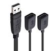 Cable Matters USB 2.0 A Maschio-Femmina Splitter USB 1 in 2 out - 0,3 m, Hub splitter USB a Y con trasferimento dati a 480 Mbps, supporto di ricarica BC 1.2, splitter di alimentazione USB