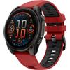 Koelaa 22mm QuickFit Cinturino per Garmin Fenix 7/6/6 Pro/5/8 47mm, Cinturino in Silicone Bicolore Traspirante - Ricambio per Fenix 7 Pro/Forerunner 965/955/945/935/Epix 2/Pro 47mm - Rosso + Nero