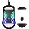 kwmobile Set Piedini di Ricambio per Mouse Compatibile con SteelSeries Aerox 3 Mouse - Gommini nero - per Maggiore Controllo e Scorrevolezza