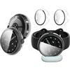 GIOPUEY Cover Compatibile con Google Pixel Watch 4 45mm, [2 Pezzi] Pellicola Protettiva Vetro + Cornice in Plastica Rigida Custodia - Transparent+Transparent