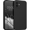 kwmobile Custodia Compatibile con Apple iPhone 12 Cover - Back Case per Smartphone in Silicone TPU - Protezione Gommata - nero