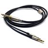 ABLET Cavo audio di ricambio compatibile con cuffie Denon AH-D600, AH-D7200, AH-D7100, AH-D9200, AH-D5200, Meze 99 Classics, Focal Elear, 3 metri, colore: Nero