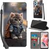 Haninsuze Cover per Xiaomi Redmi Note 12 4G Custodia Cover Pelle Libro Portafoglio con Porta Carte Magnetica Protezione Antiurto Cuoio Flip Case Custodia Cover per Redmi Note 12 4G, Gatto
