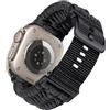 BINLUN Compatibile con Apple Watch Cinturino 49mm 46mm 45mm 44mm 42mm, Cinturino in Paracord Ricambio Sport Nylon Cinturini Adatto per iWatch Ultra Series 10/9/8/7/SE/6/5/4/3/2/1(Nero Profondo,49mm)