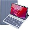 leleyo Custodia per tastiera Lenovo Tab M11 11 con tastiera magnetica rimovibile layout QWERTZ tedesco per Tab M11, viola