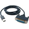 System-S Cavo USB 2.0 120 cm tipo A maschio a D Sub 25 pin femmina IEEE 1248 adattatore blu