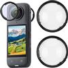 RaitWahl Protezioni Lenti Premium compatible con Insta 360 one X4 - Kit Protezione Obiettivo, Superficie Impermeabile, Antigraffio e Antipolvere, Accessori Fotocamera Sportiva, Alta Trasparenza