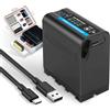 HUAENG Batteria di ricambio 10800 mAh per Sony NP-F970 NP-F980 NP-F960 NP-F950 NP-F930 NP-F550 NP-F570 NP-F750 per Sony Handycams, Field Monitor, luce video