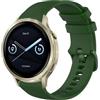 GIOPUEY Cinturini Compatibile con Garmin Venu 4 41mm, Morbido Silicone Cinturino [Resistente all'Usura] [Traspirante] - Dark Green