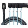 cablecc CY Interno 36Pin Mini SAS SFF-8087 Host a 4 SFF-8482 Cavo disco rigido SAS di destinazione