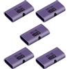 RIIEYOCA Adattatore PD 240W USB-C Femmina-Femmina, Connettore USB-C 80 Gbps, Estensione Type C con Video 16K@60Hz Alluminio (Confezione da 5)