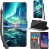 Haninsuze Cover per Samsung Galaxy A6 2018 Custodia Cover Pelle Libro Portafoglio con Porta Carte Magnetica Protezione Antiurto Cuoio Flip Case Custodia Cover per Samsung A6 2018, artico
