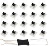 ECSiNG 20pcs Nero Meccanico Tastiera Interruttori 3 Pin Antipolvere Compatibile con MX Meccanica RGB Gaming Keyboard