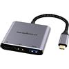 Newmight Adattatore USB C a HDMI - Adattatore USB C con uscita HDMI 4K USB 3.0 e porta di ricarica tipo C da 100 W, adattatore multiporta USB-C digitale AV per MacBook, MacBook Pro/Air, iPad Pro