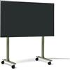 Pedestal Straight Rollin' - Supporto per TV con ruote per TV da 40 a 70 pollici, supporto per TV e carrello TV, girevole, supporto per TV per soggiorno, rialzo TV (Mossy Green)