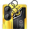 GIOPUEY 2 Pezzi Pellicola Fotocamera Compatibile con Nubia Neo 3, [Protezione Completa][Doppia Protezione] Metallo + Vetro Temperato, Protezione Fotocamera - Black