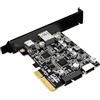 CY Adattatore 10 Gbps Tipo-E USB 3.1 presa frontale e USB3.0 19 pin/20 pin e adattatore per scheda USB-C a PCI-E Express di tipo ASM3142 VL822