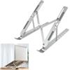 Vxiwscy Supporto per Laptop in Alluminio Regolabile, Stand Portatile con 5 Livelli di Altezza, Compatibile con MacBook, ASUS, HP, Dell e Altri Laptop da 12 a 17.3 Pollici, Design Antiscivolo e Ventilato