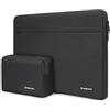 NIDOO 15,6 pollici Custodia protettiva per computer portatile impermeabile per 15,6 IdeaPad 3i/Legion Slim 7/ThinkPad T15 T15g P15s E15 L15/16,1 Acer Swift 3/16 Legion 7i, Nero
