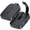 Cable Matters Hub USB C portatile 4 in 1 HDMI 4K a 60 Hz e ricarica da 100 W per iPhone 16/15 Pro, 10 Gbps, adattatore multiporta AV digitale USB-C, hub USBC HDMI compatibile con Thunderbolt 4 per